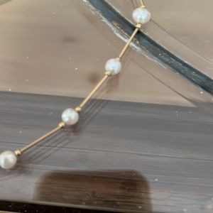 Genuine Pearl and gold necklace
